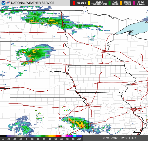 Weather radar map